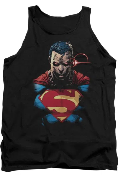 Gildan Superman Displeased Adult Tank Top In Black