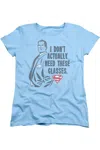 Gildan Superman Don´t Need Glasses Short Sleeve Womens T-shirt In Blue