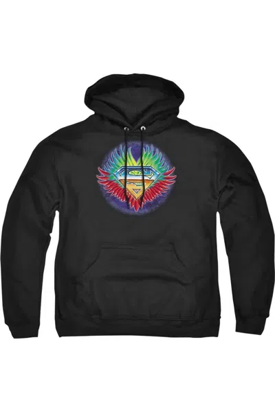 Gildan Superman Don't Stop Believing Adult Pull Over Hoodie / Hooded Sweatshirt In Black