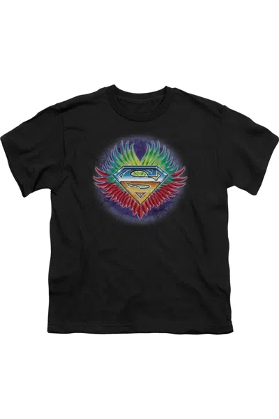 Gildan Kids' Superman Dont Stop Believing Short Sleeve Juvenile Tee / T-shirt In Black