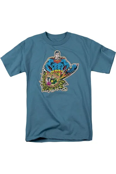 Gildan Superman Doomed Planet Short Sleeve Adult Tee / T-shirt In Grey