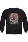 Gildan Superman Doomsday Dust Adult Crewneck Sweatshirt In Black
