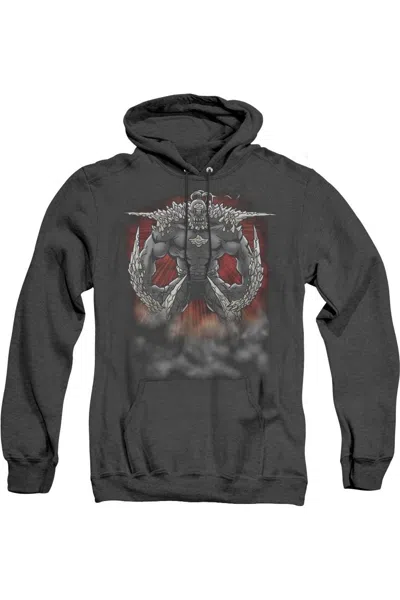 Gildan Superman Doomsday Dust Adult Heather Hoodie / Hooded Sweatshirt In Black