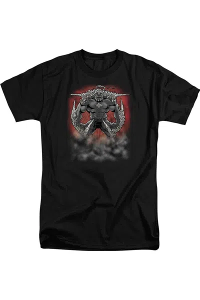 Gildan Superman Doomsday Dust Short Sleeve Adult Tall Tee / T-shirt In Black