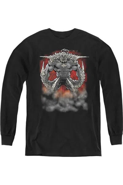 Gildan Kids' Superman Doomsday Dust Youth Long Sleeve Tee / T-shirt In Animal Print