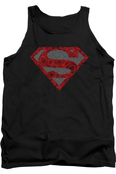 Gildan Superman Elephant Rose Shield Adult Tank Top In Black