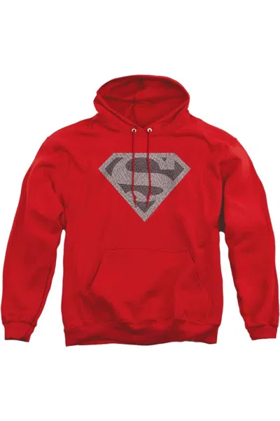 Gildan Superman Elephant Shield Adult Pull Over Hoodie / Hooded Sweatshirt In Red