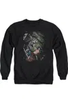 Gildan Superman Epic Battle Adult Crewneck Sweatshirt In Black