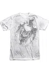 Gildan Superman Exploding Space Sketch Short Sleeve Adult Poly Crew Tee / T-shirt In White