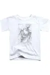 Gildan Superman Exploding Space Sketch Short Sleeve Toddler Tee / T-shirt In White