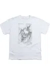 Gildan Superman Exploding Space Sketch Short Sleeve Toddler Tee / T-shirt In White