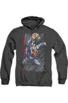 Gildan Superman Faster Than Adult Heather Hoodie / Hooded Sweatshirt In Black