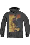 Gildan Superman Fireproof Adult Heather Hoodie / Hooded Sweatshirt In Black