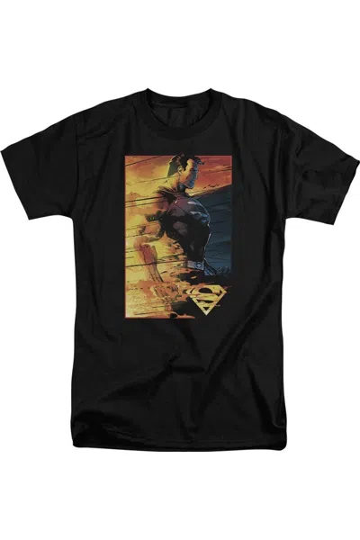 Gildan Superman Fireproof Short Sleeve Adult Tall Tee / T-shirt In Black