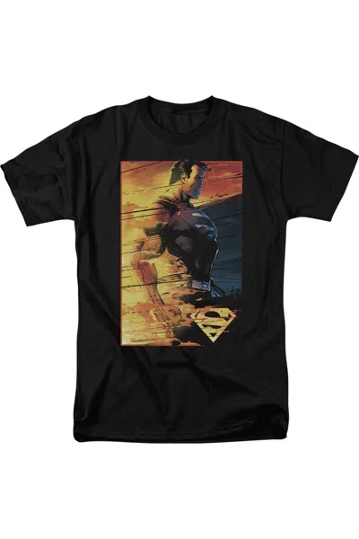 Gildan Superman Fireproof Short Sleeve Adult Tee / T-shirt In Black