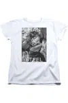 Gildan Superman Flight Of Steel Short Sleeve Womens Tee / T-shirt In White
