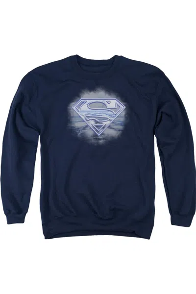 Gildan Superman Freedom Of Flight Adult Crewneck Sweatshirt In Blue
