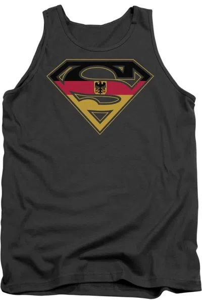 Gildan Superman German Shield Adult Tank Top In Pink