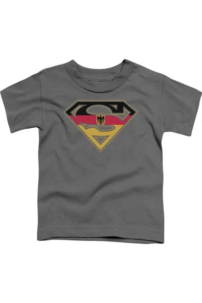 Gildan Kids' Superman German Shield Short Sleeve Toddler Tee / T-shirt In Gray