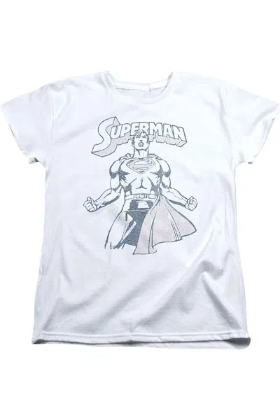 Gildan Superman Get Some Short Sleeve Womens Tee / T-shirt In White