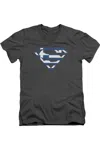 Gildan Superman Greek Shield Short Sleeve Adult V Neck Tee / T-shirt In Pink