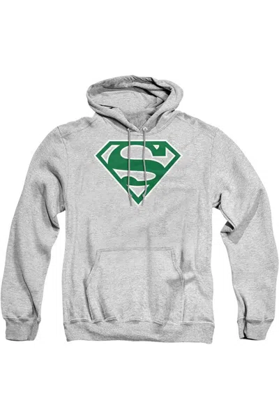 Gildan Superman Green & White Shield Adult Pull Over Hoodie / Hooded Sweatshirt In Multi