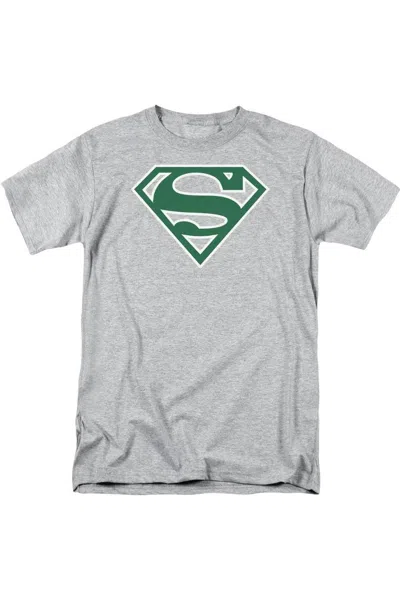Gildan Superman Green & White Shield Short Sleeve Adult Tee / T-shirt In Multi