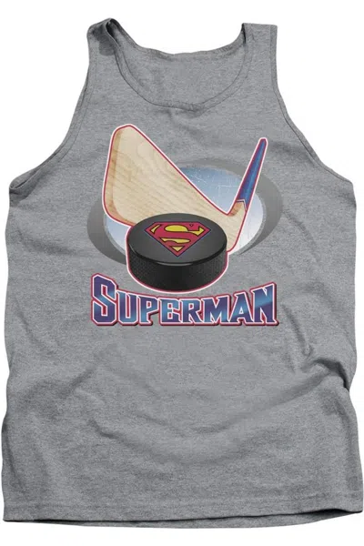 Gildan Superman Hockey Stick Adult Tank Top In Multi