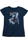 Gildan Superman Honor And Protect Short Sleeve Women´s Tee / T-shirt In Blue