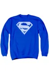 Gildan Superman Ice And Snow Shield Adult Crewneck Sweatshirt In Blue