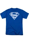 Gildan Superman Ice And Snow Shield Short Sleeve Adult Tee / T-shirt In Blue