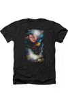 Gildan Superman In The Sky Adult Heather Tee / T-shirt In Black