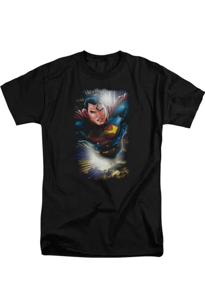 Gildan Superman In The Sky Short Sleeve Adult Tall Tee / T-shirt In Black