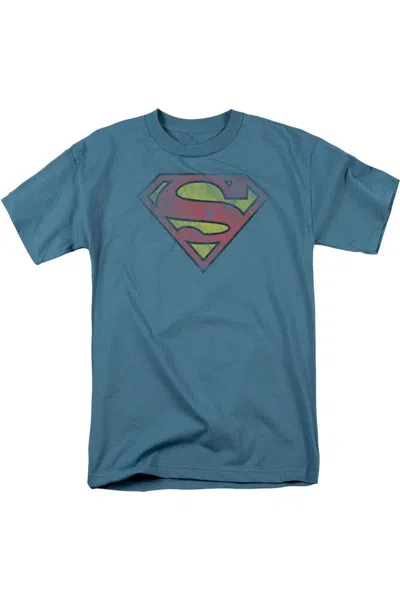 Gildan Superman Inside Shield Short Sleeve Adult Tee / T-shirt In Grey