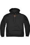 Gildan Superman Iron Fire Shield Adult Pull Over Hoodie / Hooded Sweatshirt In Black