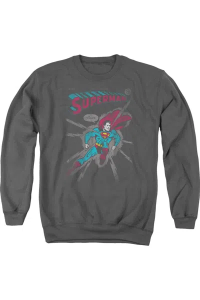 Gildan Superman It Tickles Adult Crewneck Sweatshirt In Gray