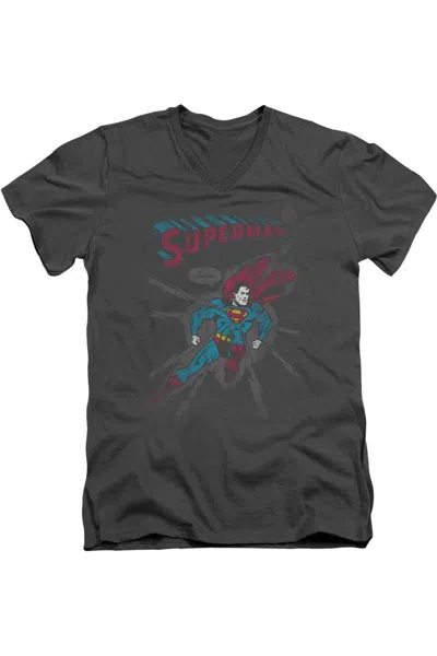 Gildan Superman It Tickles Short Sleeve Adult V Neck T-shirt In Pink