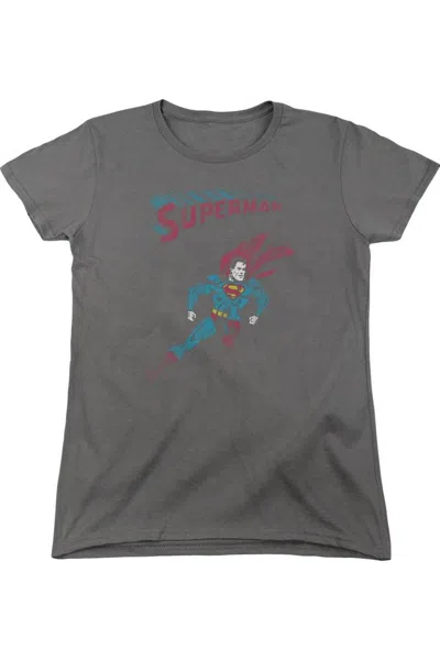 Gildan Superman It Tickles Short Sleeve Womens T-shirt In Gray