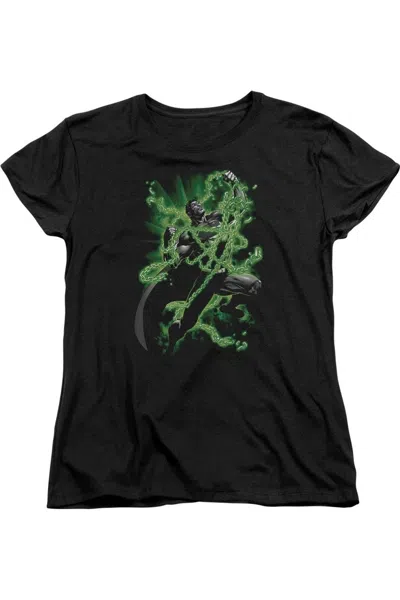 Gildan Superman Kryptonite Chains Short Sleeve Womens Tee / T-shirt In Black
