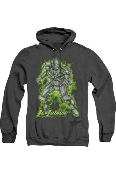 Gildan Superman Kryptonite Powered Adult Heather Hoodie / Hooded Sweatshirt In Black