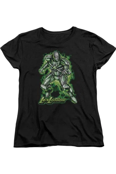 Gildan Superman Kryptonite Powered Short Sleeve Womens Tee / T-shirt In Black