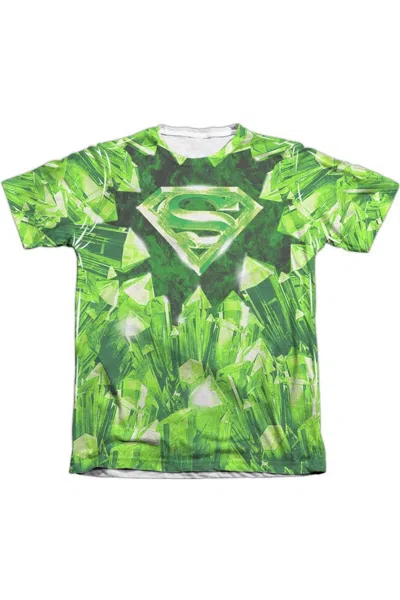 Gildan Superman Kryptonite Shield Adult Poly/cotton Short Sleeve Tee / T-shirt In White