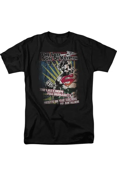 Gildan Superman Last Hope Short Sleeve Adult Tee / T-shirt In Black