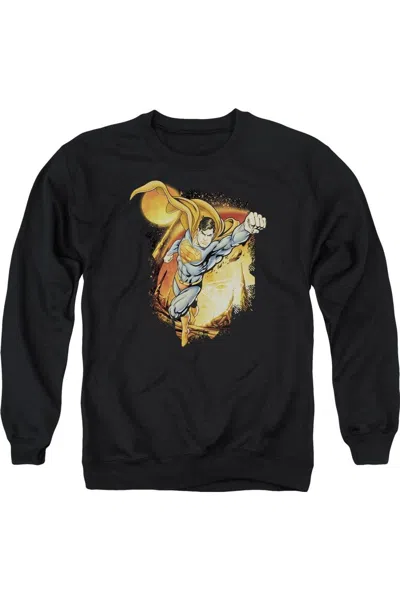 Gildan Superman Last Sons Adult Crewneck Sweatshirt In Black