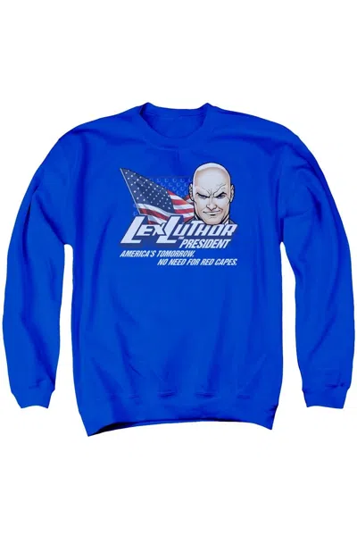 Gildan Superman Lex For President Adult Crewneck Sweatshirt In Blue