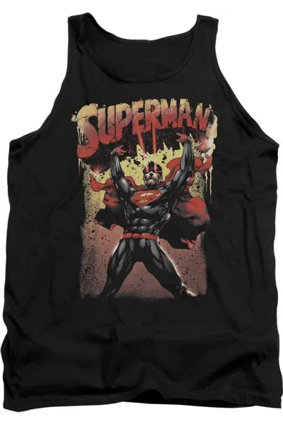 Gildan Superman Lift Up Adult Tank Top In Black