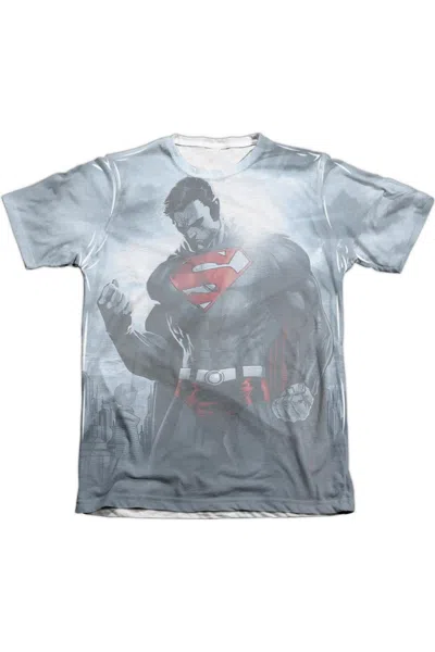 Gildan Superman Light Of The Sun Adult 65/35 Poly/cotton Short Sleeve Tee / T-shirt In White
