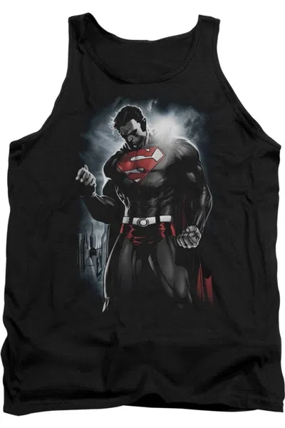 Gildan Superman Light Of The Sun Adult Tank Top In Black