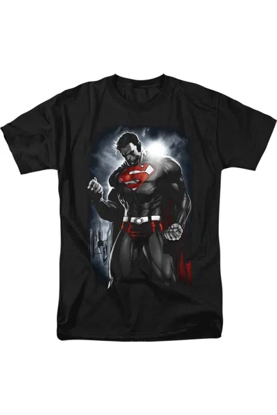 Gildan Superman Light Of The Sun Short Sleeve Adult Tee / T-shirt In Black