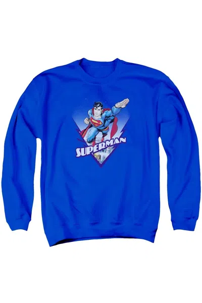 Gildan Superman Looks Like A Job For Adult Crewneck Sweatshirt In Blue